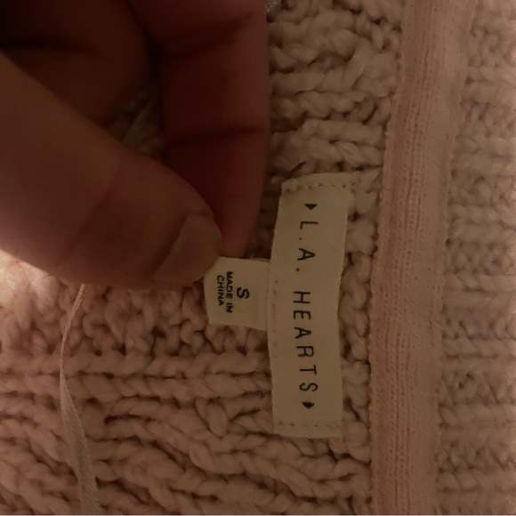 Pacsun LA Hearts Cropped Pink Knit Sweater 💕 - Picture 4 of 4